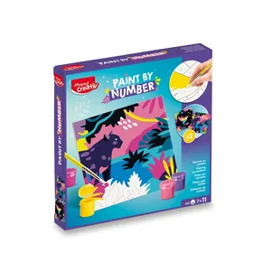 Kreativset Maped Creativ Malen nach Zahlen Leopard und Vogel